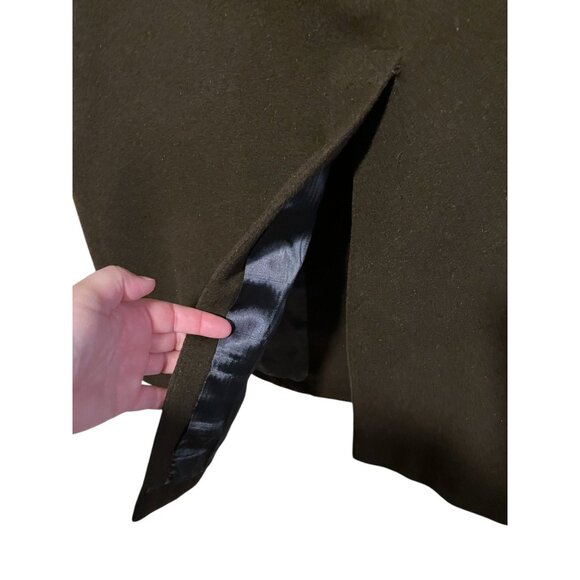 Vintage Mens Cashmere Blend Overcoat L Coat Jacket Single Breasted Neutral - Picture 7 of 10